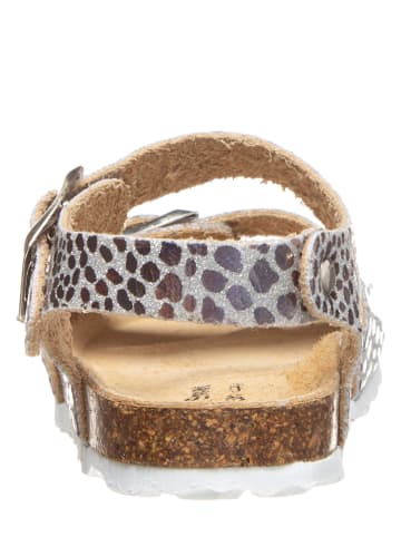 billowy Sandalen in Silber/ Bunt
