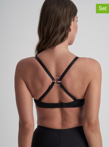 Bye Bra 3er-Set: Trägerclips in Beige/ Weiß/ Schwarz