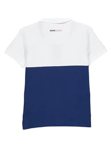 Peak Mountain Koszulka polo w kolorze biało-granatowym