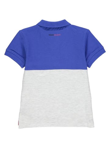 Peak Mountain Koszulka polo w kolorze szaro-niebieskim