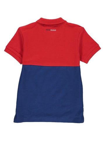 Peak Mountain Poloshirt in Rot/ Blau