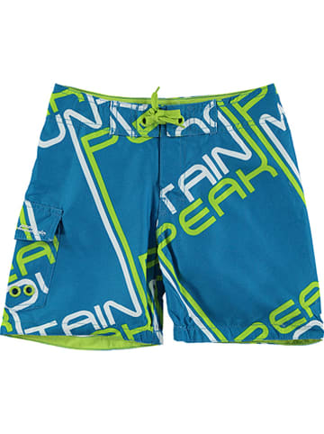 Peak Mountain Badeshorts in Türkis/ Hellgrün/ Weiß
