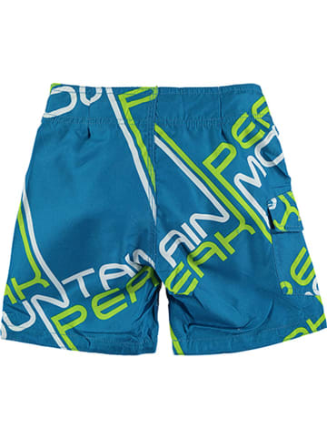Peak Mountain Badeshorts in Türkis/ Hellgrün/ Weiß