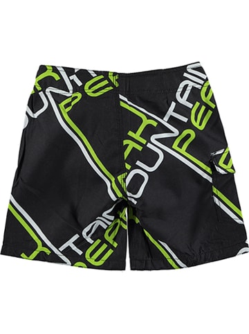 Peak Mountain Badeshorts in Schwarz/ Hellgrün/ Weiß