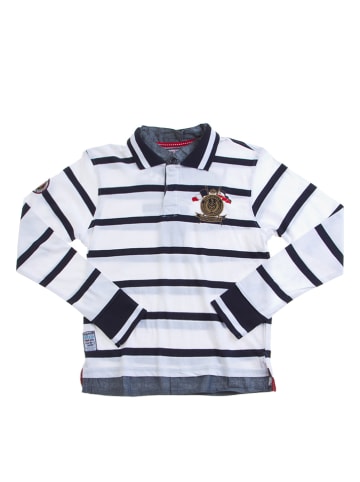 Peak Mountain Poloshirt in Weiß/ Dunkelblau