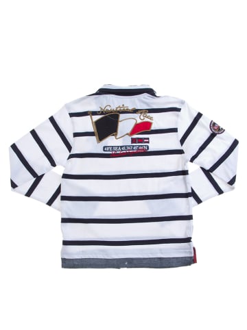 Peak Mountain Poloshirt in Weiß/ Dunkelblau