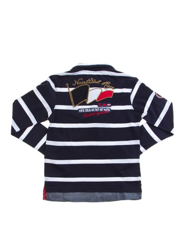 Peak Mountain Poloshirt in Dunkelblau/ Weiß