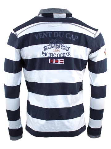 Peak Mountain Pololongsleeve in Weiß/ Dunkelblau