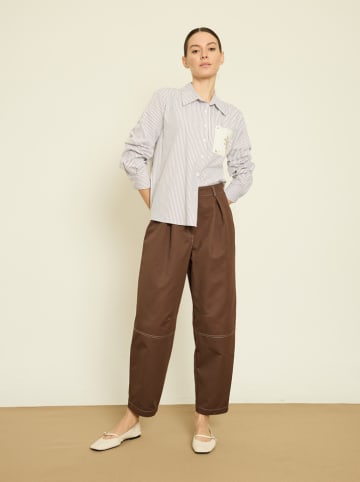 BGN Blouse wit/lichtbruin