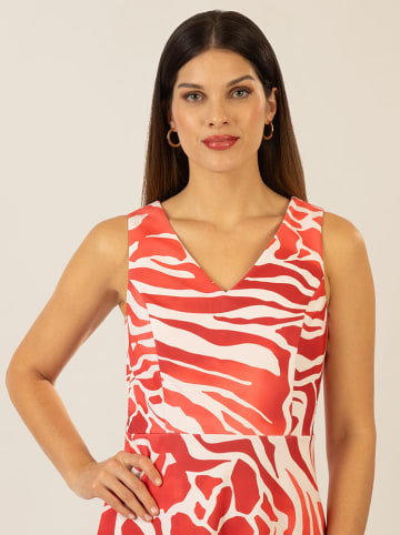 APART Jurk koraalrood/wit