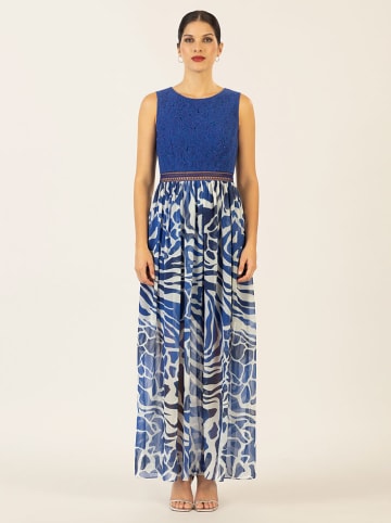 APART Jurk blauw/wit