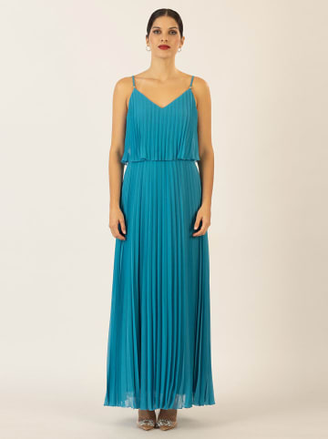 APART Plisséjurk blauw