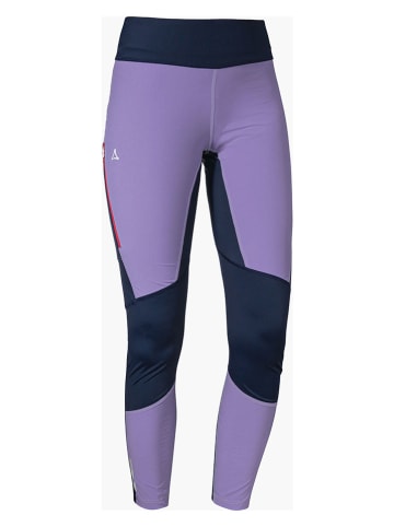 Schöffel Trainingsleggings "Hestad" in Flieder/ Dunkelblau