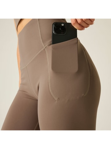 Dare 2b Legginsy funkcyjne "Refresh" w kolorze szarobrązowym