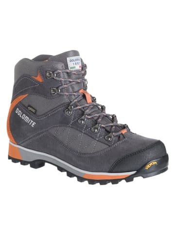 DOLOMITE Skórzane botki turystyczne "Zernez GTX" w kolorze szarym
