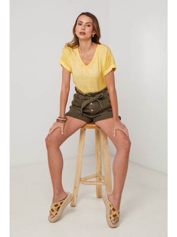 Lin Passion Leinen-Bluse in Gelb