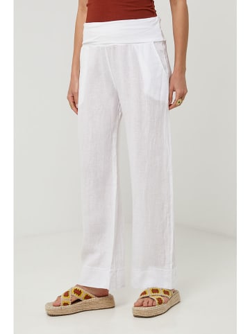 Lin Passion Lniane spodnie w kolorze białym
