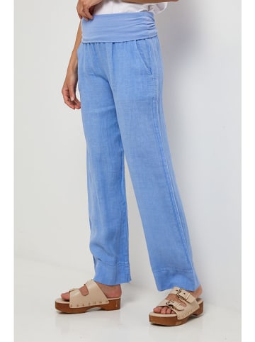 Lin Passion Linnen broek lichtblauw