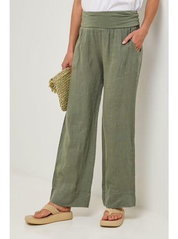Lin Passion Linnen broek kaki