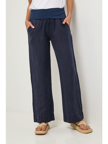 Lin Passion Linnen broek donkerblauw