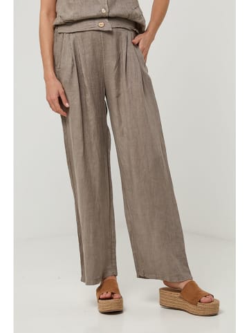 Lin Passion Linnen broek lichtbruin