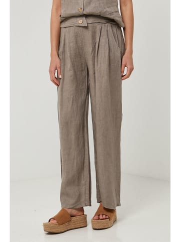 Lin Passion Linnen broek lichtbruin