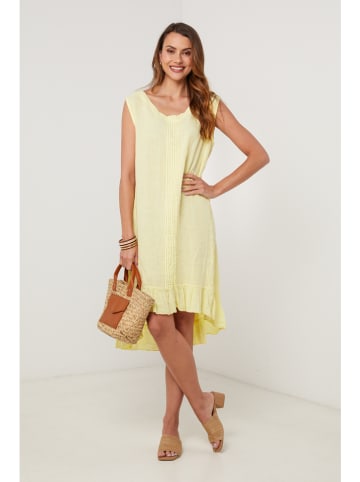Lin Passion Lniana sukienka w kolorze żółtym