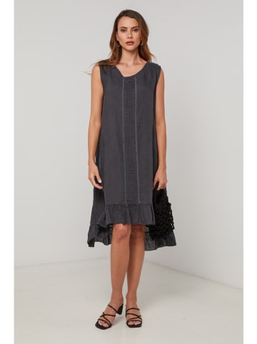 Lin Passion Linnen jurk donkerblauw