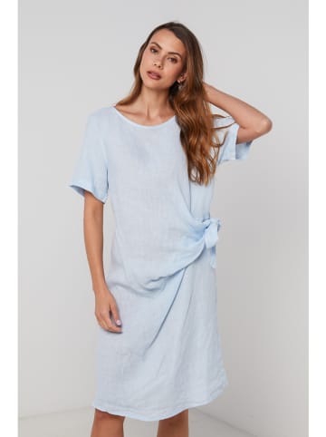 Lin Passion Leinen-Kleid in Hellblau