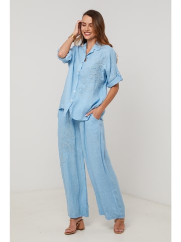 Lin Passion Lniana koszula w kolorze błękitnym