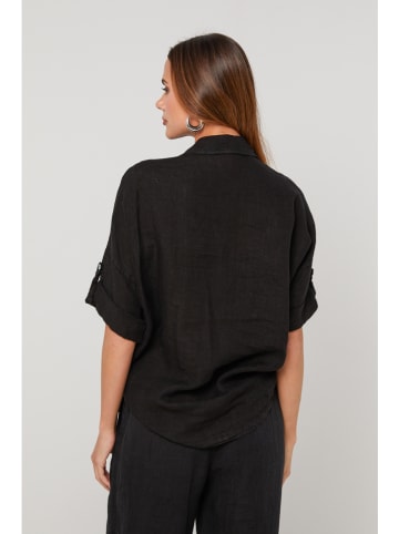 Lin Passion Leinen-Hemd in Schwarz