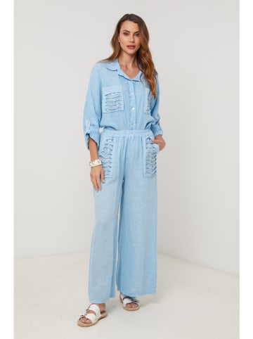 Lin Passion Linnen broek lichtblauw