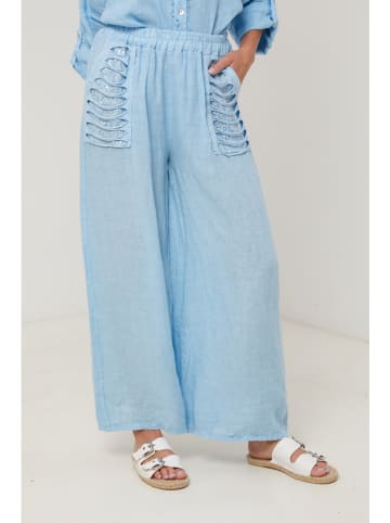 Lin Passion Leinen-Hose in Hellblau