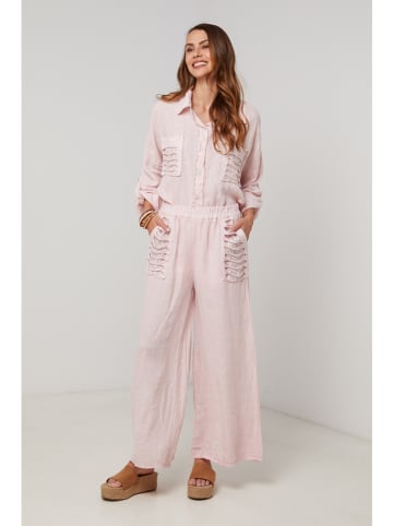 Lin Passion Lniane spodnie w kolorze jasnoróżowym
