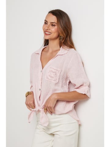 Lin Passion Lniana koszula w kolorze jasnoróżowym