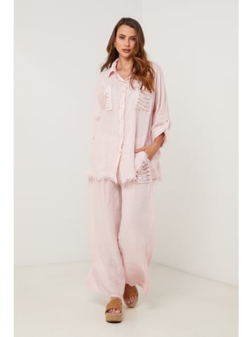 Lin Passion Lniana koszula w kolorze jasnoróżowym