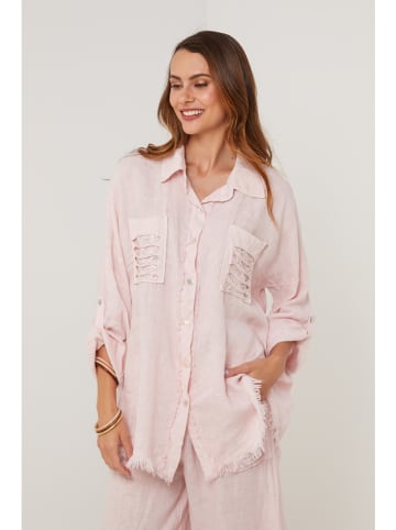 Lin Passion Linnen blouse lichtroze