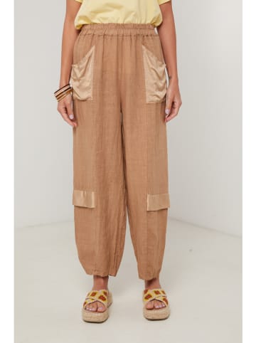 Lin Passion Leinen-Hose in Camel