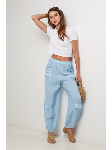 Lin Passion Leinen-Hose in Hellblau