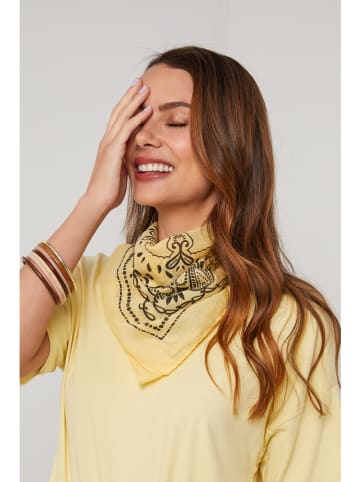 Lin Passion Bandana w kolorze żółto-brązowym