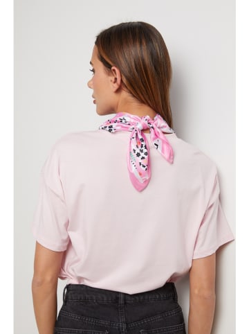 Lin Passion Bandana w kolorze jasnoróżowo-biało-czarnym