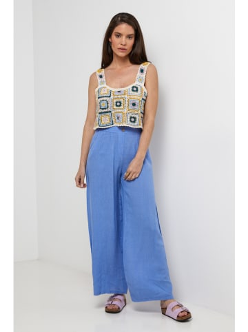 Lin Passion Lniane spodnie w kolorze niebieskim