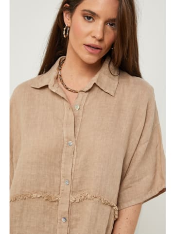 Lin Passion Leinen-Hemd in Camel