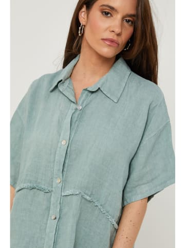 Lin Passion Lniana koszula w kolorze zielonym