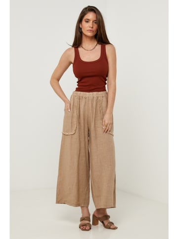 Lin Passion Leinen-Hose in Camel