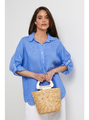 Lin Passion Lniana koszula w kolorze niebieskim