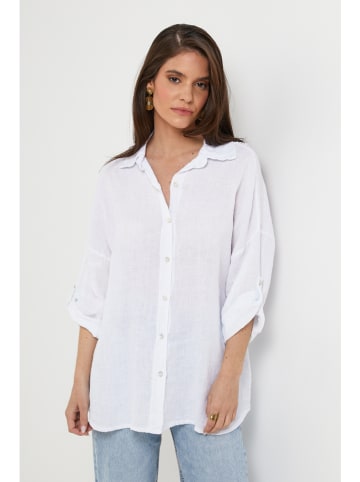 Lin Passion Lniana koszula w kolorze białym