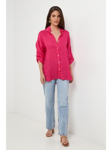 Lin Passion Lniana koszula w kolorze różowym