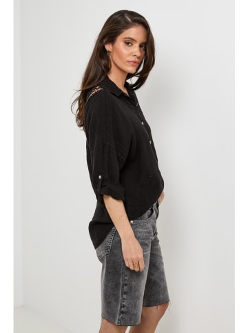 Lin Passion Leinen-Hemd in Schwarz