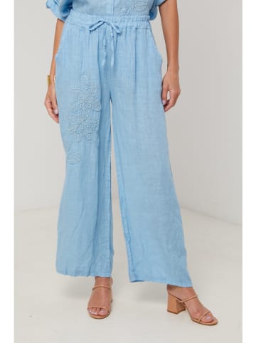 Lin Passion Leinen-Hose in Hellblau
